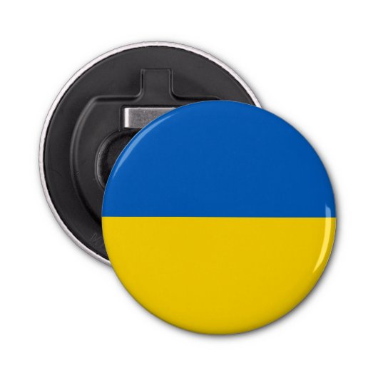 Oekraïense vlag button flesopener (Voorkant)