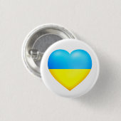 Oekraïense vlag Buttonnen hartsteun vrijheid Ronde Button 3,2 Cm (Voorkant /achterkant)