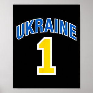 Oekraïense vlag één poster