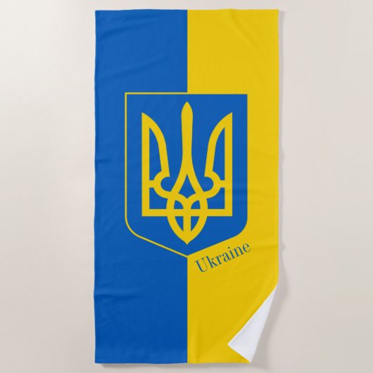 Oekraïense vlag en Oekraïense handdoek (Voorkant)