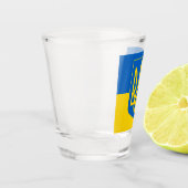 Oekraïense vlag en Oekraïense patriot/sport Shot Glas (Links)
