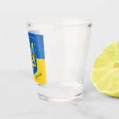 Oekraïense vlag en Oekraïense patriot/sport Shot Glas (Rechts)