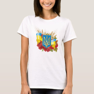 Oekraïense vlag en wapenschild. t-shirt