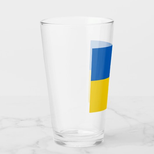 Oekraïense vlag glas (Rechts)