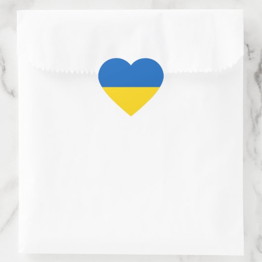 Oekraïense vlag hart sticker (Tas)