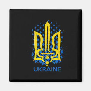 Oekraïense vlag - Ik sta met Oekraïne Oekraïense v Magneet