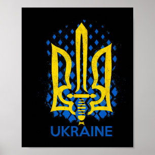 Oekraïense Vlag - Ik Sta Met Oekraïne Oekraïense V Poster