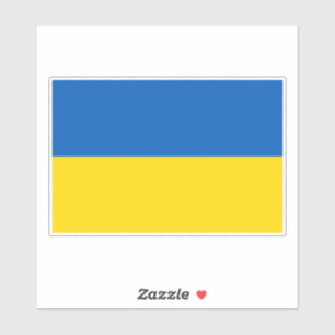 Oekraïense vlag. Ik steun Oekraïne. Sticker