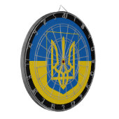 Oekraïense vlag/karton/spelraad dartbord (Voorkant Links)