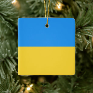 Oekraïense vlag keramisch ornament
