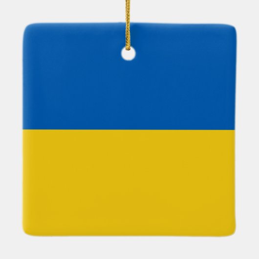 Oekraïense vlag Kerstmis Keramisch Ornament (Achterkant)