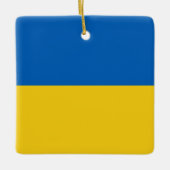 Oekraïense vlag Kerstmis Keramisch Ornament (Voorkant)