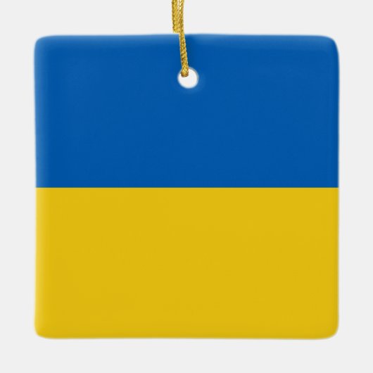 Oekraïense vlag Kerstmis Keramisch Ornament (Voorkant)