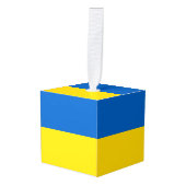 Oekraïense vlag kubus ornament (Voorkant hoekig)