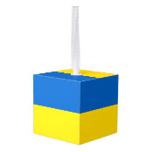 Oekraïense vlag kubus ornament (Achter hoekig)