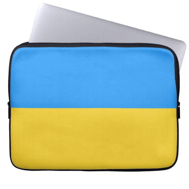 Oekraïense vlag laptop sleeve (Voorkant)