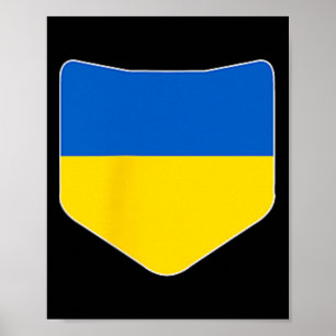 Oekraïense vlag met gedrukte Oekraïense vlag zak Poster