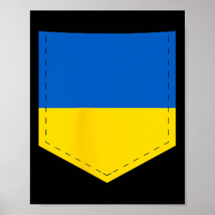 Oekraïense vlag met gedrukte Oekraïense vlag zak Poster