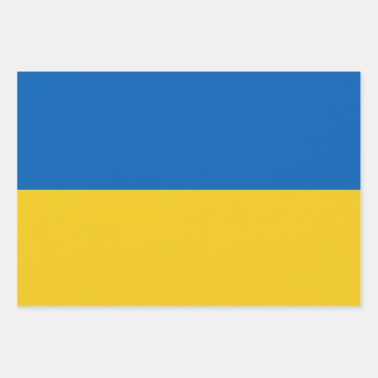 Oekraïense vlag - Modern Striped Pattern Inpakpapier Vel (Voorkant)