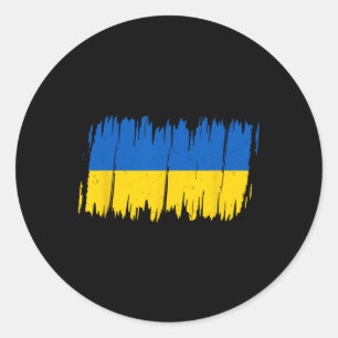 Oekraïense Vlag Nationale Vlag Kiev Oekraïens Kyiv Ronde Sticker