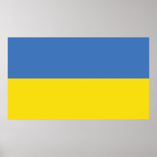 Oekraïense vlag, Oekraïens Слава Україні Slava Ukr Poster