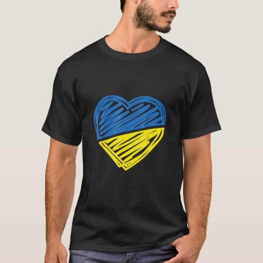 Oekraïense vlag - Oekraïens hart T-shirt (Voorkant)