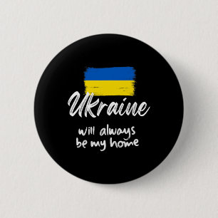 Oekraïense Vlag Oekraïens Oekraïne Trots Hart 3 Ronde Button 5,7 Cm