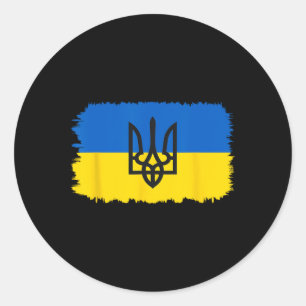 Oekraïense Vlag Oekraïens Oekraïne Trots Hart 4 Ronde Sticker