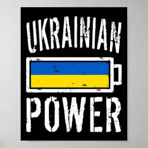 Oekraïense Vlag Oekraïense Kracht Ttery Trots T-sh Poster