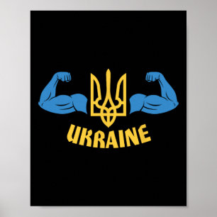 Oekraïense Vlag Oekraïense Mannen Oekraïense Citaa Poster