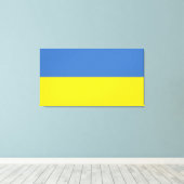 Oekraïense vlag, Oekraïense Slava Oekraïense Слава Canvas Afdruk (Insitu (Houten vloer))
