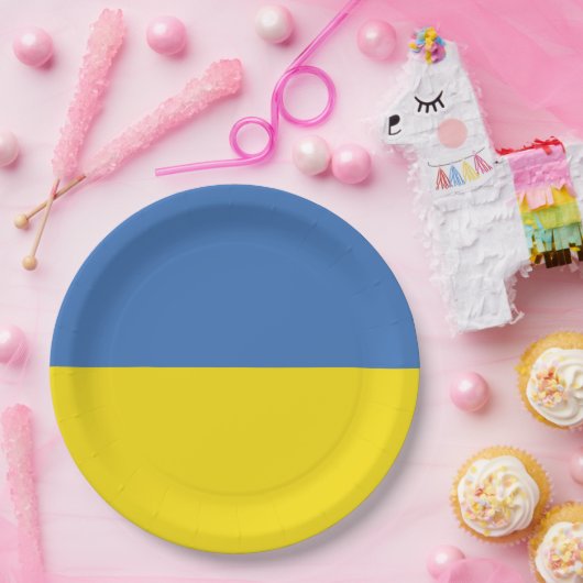 Oekraïense vlag, Oekraïense Slava Oekraïense Слава Papieren Bordje (Feest)