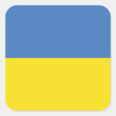 Oekraïense vlag, Oekraïense Slava Oekraïense Слава Vierkante Sticker (Voorkant)