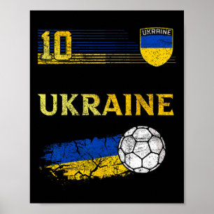 Oekraïense vlag Oekraïense trotsliefhebbers Poster