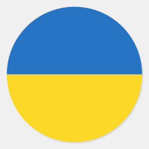 Oekraïense vlag (Oekraïne) Ronde Sticker