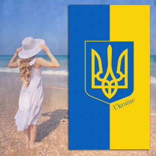 Oekraïense vlag & Oekraïne strandhanddoek Strandlaken