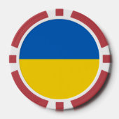 Oekraïense vlag poker chips (Voorkant)