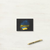 Oekraïense vlag post-it® notes (Op bureau)