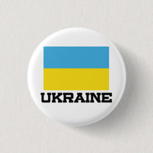 Oekraïense vlag ronde button 3,2 cm