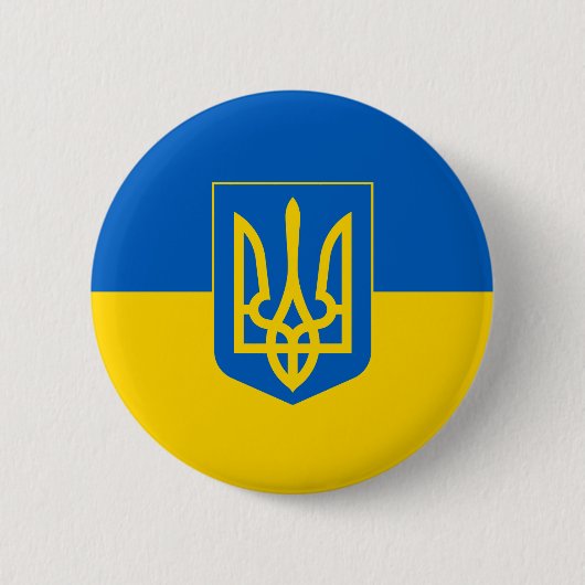 Oekraïense vlag ronde button 5,7 cm (Voorkant)