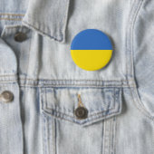 Oekraïense vlag ronde button 5,7 cm (In situ)