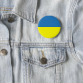 Oekraïense vlag ronde button 5,7 cm (In situ)