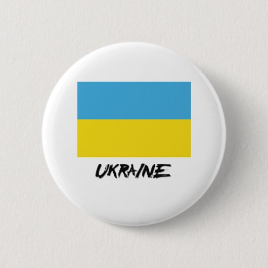 Oekraïense vlag ronde button 5,7 cm (Voorkant)