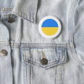 Oekraïense vlag ronde button 5,7 cm (In situ)