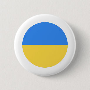 Oekraïense vlag ronde button 5,7 cm