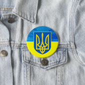 Oekraïense vlag ronde button 7,6 cm (In situ)