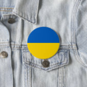 Oekraïense vlag ronde button 7,6 cm (In situ)