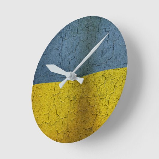 Oekraïense vlag ronde klok (Hoek)