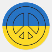 Oekraïense vlag ronde sticker (Voorkant)