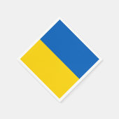 Oekraïense vlag servet (Hoek)